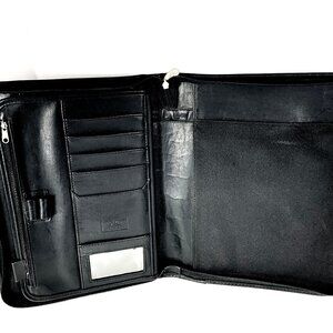 Leather Portfolio Folder Padfolio Design-A-Day Fine Leather Zip Around Organizer